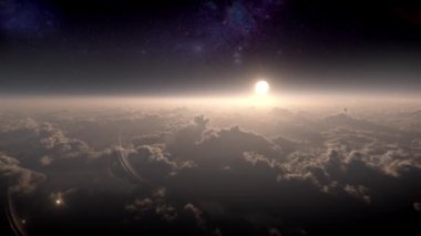 Flying Clouds On Earth the clouds with this realistic cloud and galaxy animation. 