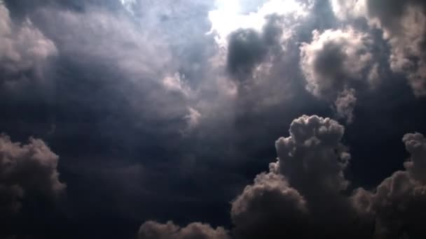 Tempesta Nuvole Filmato Movimento Film Stagionali Cinematografici Scena Naturale Buon — Video Stock