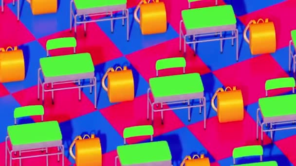 Pop Art Style Için Okula Dönüş Pop Sanat Filmleri Okul — Stok video