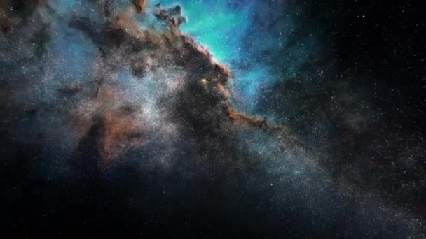 Space Nebula Motion Footage Sci Films Cinematic Space Scene Also — Stock Video