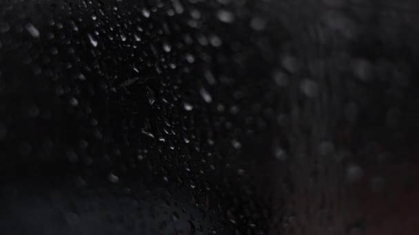 Dešťové Kapky Skle Jsou Pohyblivé Záběry Pro Dokumentární Filmy Kinematografii — Stock video