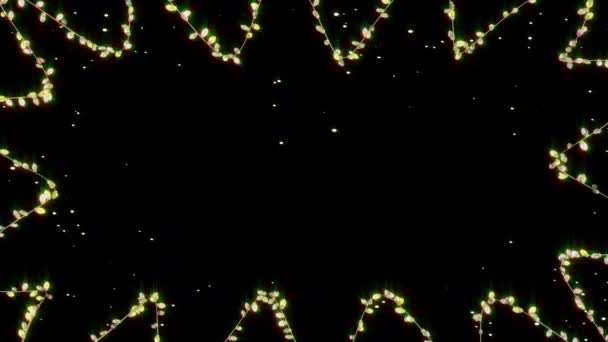 Christma Light Frame Metraje Movimiento Para Las Películas Del Festival — Vídeo de stock