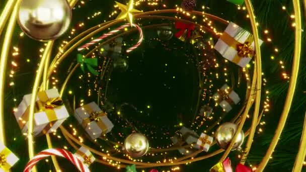 Celebración Navidad Árbol Imágenes Movimiento Para Las Películas Del Festival — Vídeos de Stock