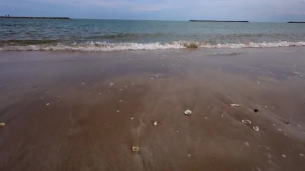 Sahilde Uçuyorum Boş Sahil — Stok video