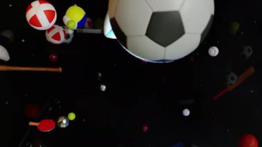 Spor Malzemeleri, spor kupaları için hareketli ve spor sahnelerinde sinematiktir. Sahne, başlık ve logolar için de iyi bir geçmiş.. 