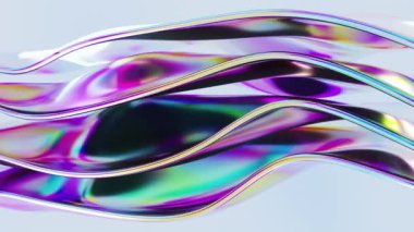 Holografik Eğimli Dalga, geometrik elementler, filmler ve Memphis sanat sahnesindeki sinematikler için bir hareketli görüntüdür. Sahne, başlık ve logolar için de iyi bir geçmiş..