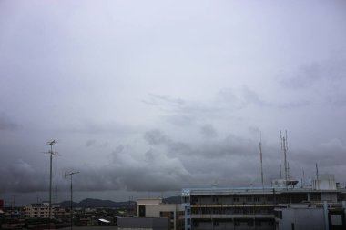 Yağmurlu günlerde Tayland 'ın hava manzarası. 