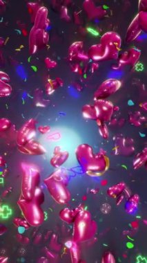 Bubbles Heart in Love Neon, romantik filmler ve sahnedeki sinematik filmler için bir film. Sahne, başlık ve logolar için de iyi bir geçmiş..