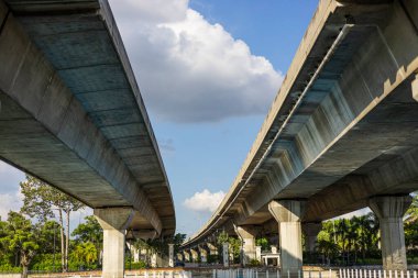 Kraliçe Sirikit Parkı, Nonthaburi, Tayland, Otobanın Altındaki Kamu Parkı, Yapı ve binalarda reklam ve duvar kağıdı sahnesi