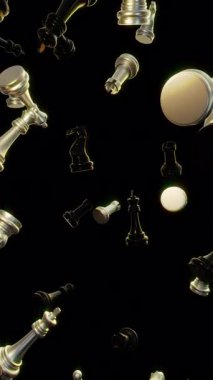 Battle of Chess Pieces Alpha, spor filmleri ve meydan okuyucu oyun sahnesindeki sinema filmleri için bir hareketli görüntüdür. Sahne, başlık ve logolar için de iyi bir geçmiş..