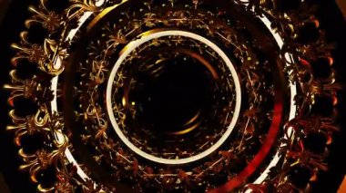 Klasik Frame Gold Süslü Çerçeve, festival filmleri için film ve sanat deco sahnesinde sinematiktir. Sahne, başlık ve logolar için de iyi bir geçmiş.