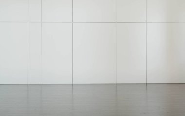 Beyaz duvarı olan boş bir oda.