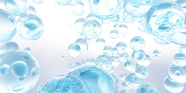 Bazı şeffaf kabarcıklar havada yukarı doğru süzülürken görülüyor, ışığı yansıtıyor ve atmosferde zarifçe hareket ettikçe tuhaf ve geçici bir görüntü yaratıyor..