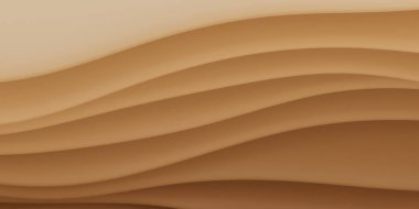 Tekrarlayan dalgalı desenli bej bir arka planın yakın plan görüntüsü. Arka plan dalgalardan biraz daha koyu, derinlik ve doku hissi yaratıyor..