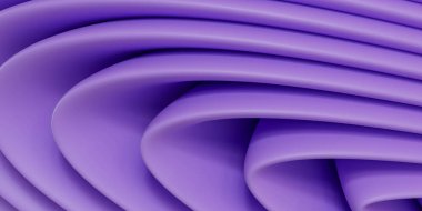 Pürüzsüz, dalgalı mor kıvrımların ve dalgaların yakın çekim görüntüsü derinlik ve doku hissi yaratıyor. Tasarım modern ve soyut, arka plan veya sanatsal projeler için ideal.