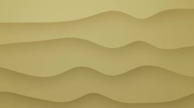 4k 60fps, bej ve açık sarı tonlarında yumuşak, dalgalı dalgaların yer aldığı bir minimalist soyut arkaplan videosu. Tasarım bir sakinlik ve sükunet hissi yaratıyor.