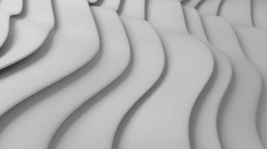 4k 60 fps düz, monokromatik bir yüzey içinde soyut dalgalı desenlerin animasyonu, bir derinlik ve hareket hissi yaratır.