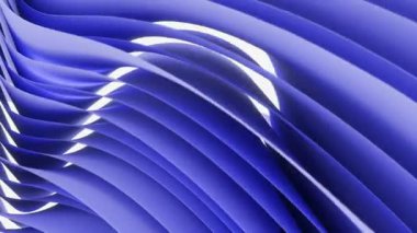 4k 60fps, mavi tonlardaki dalgalı şekillerin soyut yakın plan bir canlandırmasını yaparak derinlik ve hareket hissi yaratıyor. Tasarım düz kıvrımlar ve vurgular içerir