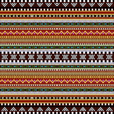 Bu Arap etnik dokusu modeli, geometrik tarzda kırmızı, sarı ve kahverengi tonların büyüleyici bir karışımını sergiliyor. Tasarım, kumaşın etnik yapısını ortaya çıkararak, onu tekstil endüstrisi için mükemmel bir seçim haline getiriyor..