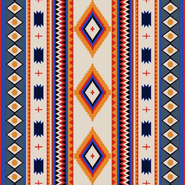 Kırmızı tonda ve mavi tonda çarpıcı bir geometrik stil içeren Amerikan etnik kabile dokusu desenleri. Bu tasarımlar, tekstil koleksiyonunu geliştirmek için mükemmel, zamansız bir etnik yapı sunuyor. Şeftali endüstrisi için yapılmış, geleneksel olarak birleştiriliyor.