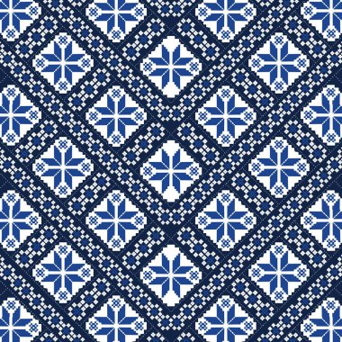Çarpıcı mavi ve siyah tonlarda geometrik tasarımlar ve çiçek motiflerinin bir karışımını içeren Afrika etnik kabile dokusu desenleri. Bu kalıplar kabilelerin geleneksel etnik yöntemlerine göre etnik. Tekstil endüstrisi için yapılmış.