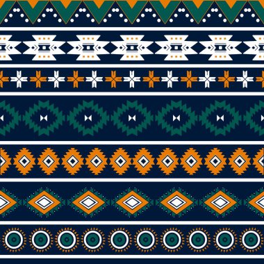 Kırmızı ve turuncu tonlarda geometrik stil içeren Arap etnik kumaş desenleri, etnik çöl renklerini ve geleneksel Arap resmini anımsatıyor. Bu tasarım, etnik harmanlanmış kültürü tekstil endüstrisi için ideal kılıyor.