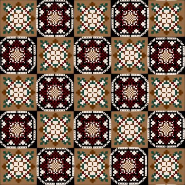 Kırmızı, yeşil ve kahverengi tonların harmonik bir karışımı ile Ikat tarzında Arap etnik etkileri vardır. Etnik tasarım geleneksel estetiği etnik sanatla birleştirerek tekstil yaratıyor. Şeftali endüstrisi için tasarlandı.,