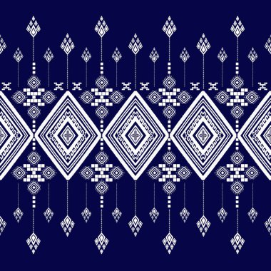 Hint etnik kumaşı deseninde sarı ve etnik beyaz mavi tonlarda klasik bir geometrik tasarım vardır. Tekstil etnik endüstrisi için mükemmel, bu model geleneksel kabile motiflerini modern motiflerle harmanlıyor.