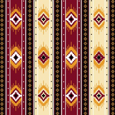  Çarpıcı kırmızı ve gri tonlarda geometrik çizgiler içeren Arap etnik kumaş desenleri. Bu tasarımlar geleneksel Arap etnik motiflerine benzersiz ve modern bir değişiklik getirerek, onları tekstil endüstrisi için ideal hale getiriyor..