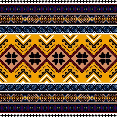 Hint etnik kabile dokusu deseni, sarı ve mavi renkleri geometrik bir tarzda birleştirir. Çiçekli, canlı ve çarpıcı renklerle renklendirilir. Geleneksel kabile etnik yapısı ile şeftali endüstrisi için yapılan modern karışımı.,