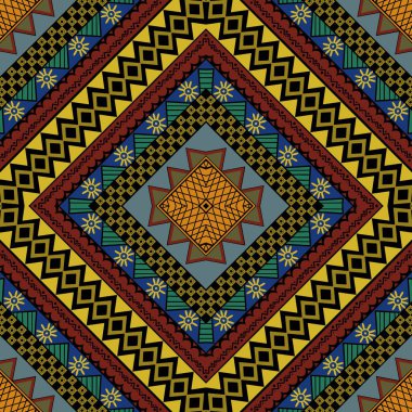 Afrika etnik dokusu desenleri parlak renklere sahiptir ve etnik Afrika sanatından ilham alırken, modern unsurları bir etnik roman ve tasarım yaratmak için kullanır. Tekstil endüstrisi için mükemmel.,