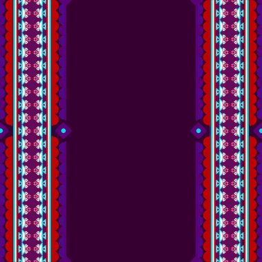 Arap etnik dokusu deseninde çarpıcı bir geometrik tasarım, canlı yeşil tonlarda, güzel bir zıt etnik zıt arkaplan ve siyah arkaplan bulunur. Renk oyunu, sanayi endüstrisi için tasarlanmış derinlik ve etnik zarafet katıyor.