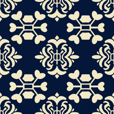 Hint etnik kabile dokusu modeli, antik sanatsal ve modern etnik uyarlamanın eşsiz bir karışımını sergiliyor. Tasarım, çağdaş tekstil için cesur ve güzel bir estetik sunarak, mavi arka plana karşı etkin bir şekilde öne çıkıyor. .