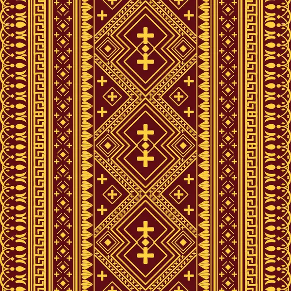 Hint etnik kabile dokusu desenleri sarı ve kırmızı renkleri muhteşem bir çiçek karışımı olan etnik ve geometrik elementlerle harmanlıyor. Klasik etkileri modern etnik sanat tarzıyla birleştirmek, tasarım cesaret getirir, tekstil için mükemmeldir. .