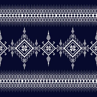 Amerikan etnik kumaş deseni çarpıcı ve etnik beyaz mavi tonlarda klasik bir geometrik tasarım içerir. Tekstil etnik endüstrisi için mükemmel, bu model geleneksel kabile motiflerini modern estetik ile harmanlıyor., .