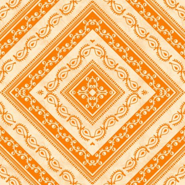 Arap etnik kabile dokusu eski resimlerden uyarlanmış ve zamansız bir tekstil etnik tasarımına dönüştürülmüştür. Etnik turuncu ve sarı tonlar klasik ve mükemmel bir denge yaratır tekstil endüstrisi için yapılmış beyaz arka plan.