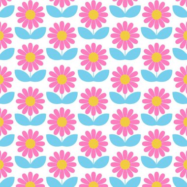 Afrika etnik kabile dokusu deseni, beyaz bir arka planla güzel bir etnik zıtlığa sahip yumuşak pembe ve mavi tonlarda çiçeklerin dizaynını ön plana çıkarıyor. Modern ve parlak etnik kompozisyon, onu tekstil için mükemmel yapıyor.,