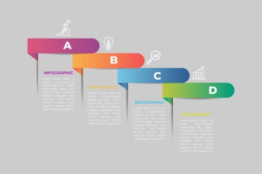 İş iletişimi vektörü infografik element şablonu tasarımı.