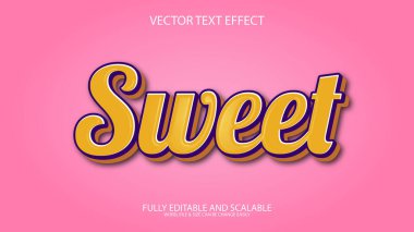 Vektör 3d özelleştirir metin efekti illüstrasyon şablon tasarımı.