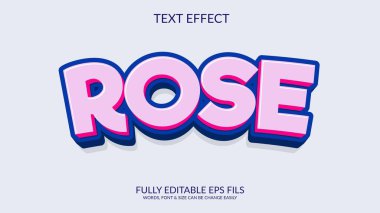 Vektör 3d özelleştirir metin efekti illüstrasyon şablon tasarımı.