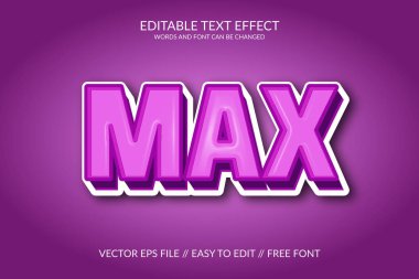 Vektör tam olarak 3d metin efekti illüstrasyon tasarım ögesini özelleştirir.