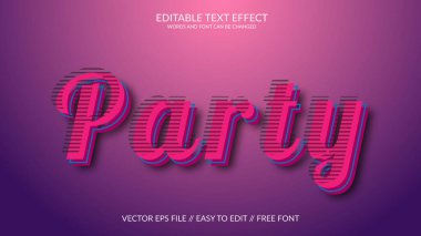 Vektör tam olarak 3d metin efekti illüstrasyon tasarım ögesini özelleştirir.