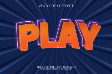 Vektör tam olarak 3d metin efekti illüstrasyon tasarım ögesini özelleştirir.