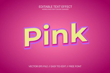 Tamamen değiştirilebilir vektör 3d metin efekti çizimi tasarımı.