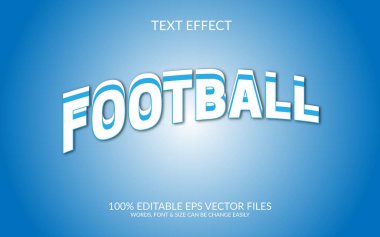 Football 3d kalın yazı efekti tarzı ve marka etiketi ve logottip için retro konsept kullanımı.