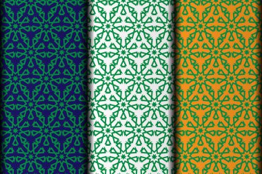 Kusursuz geometrik biçim vektörü desen tasarım ögesini destekler.