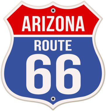 Arizona Route 66 yol işareti çizimi