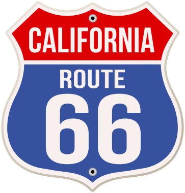 California Route 66 yol işareti çizimi