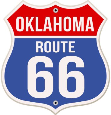 Oklahoma Route 66 vektör yol işareti