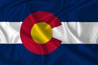 Colorado Eyaleti bayrağı ipek dokusunda